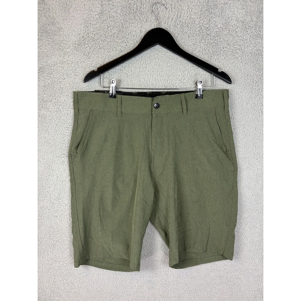 Trunks Shorts Mens 34 Green Multi-Functional Chino 9 Inseam Quick Dry Stretch